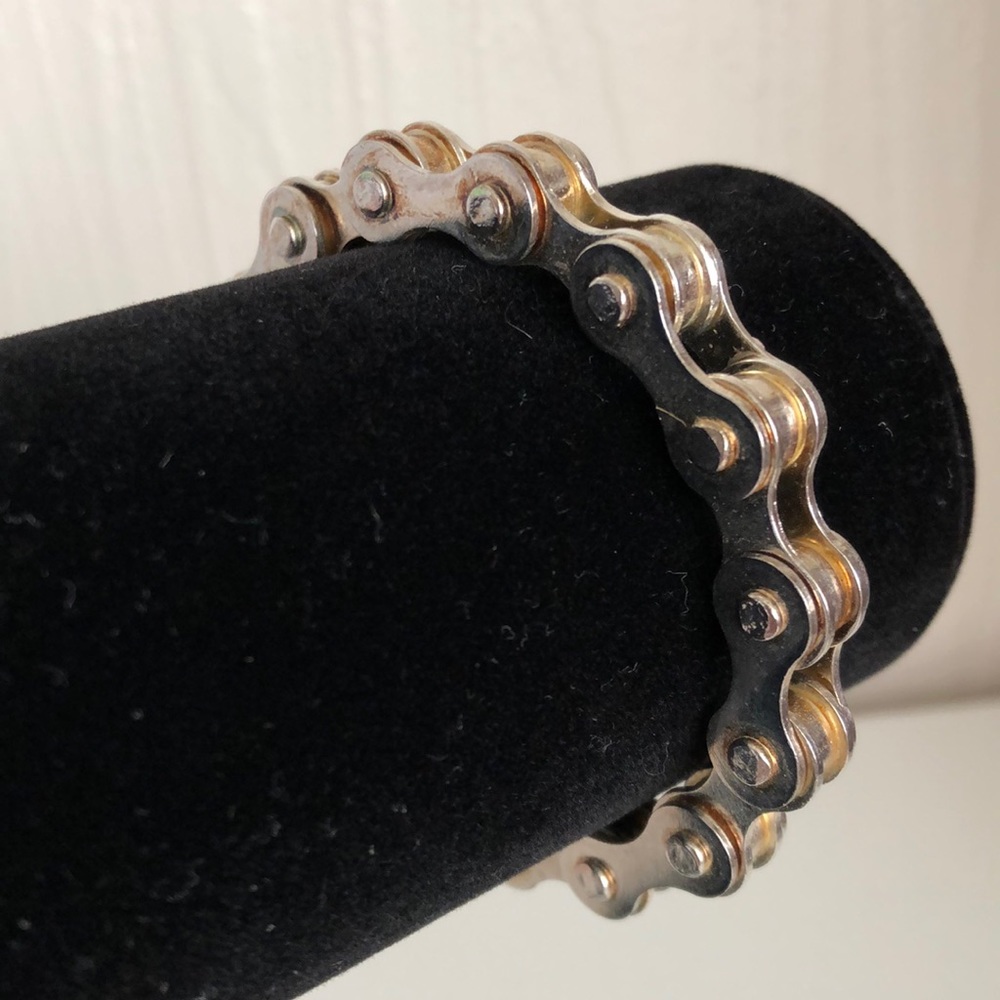 Women’s Silver Bike Chain Bracelet